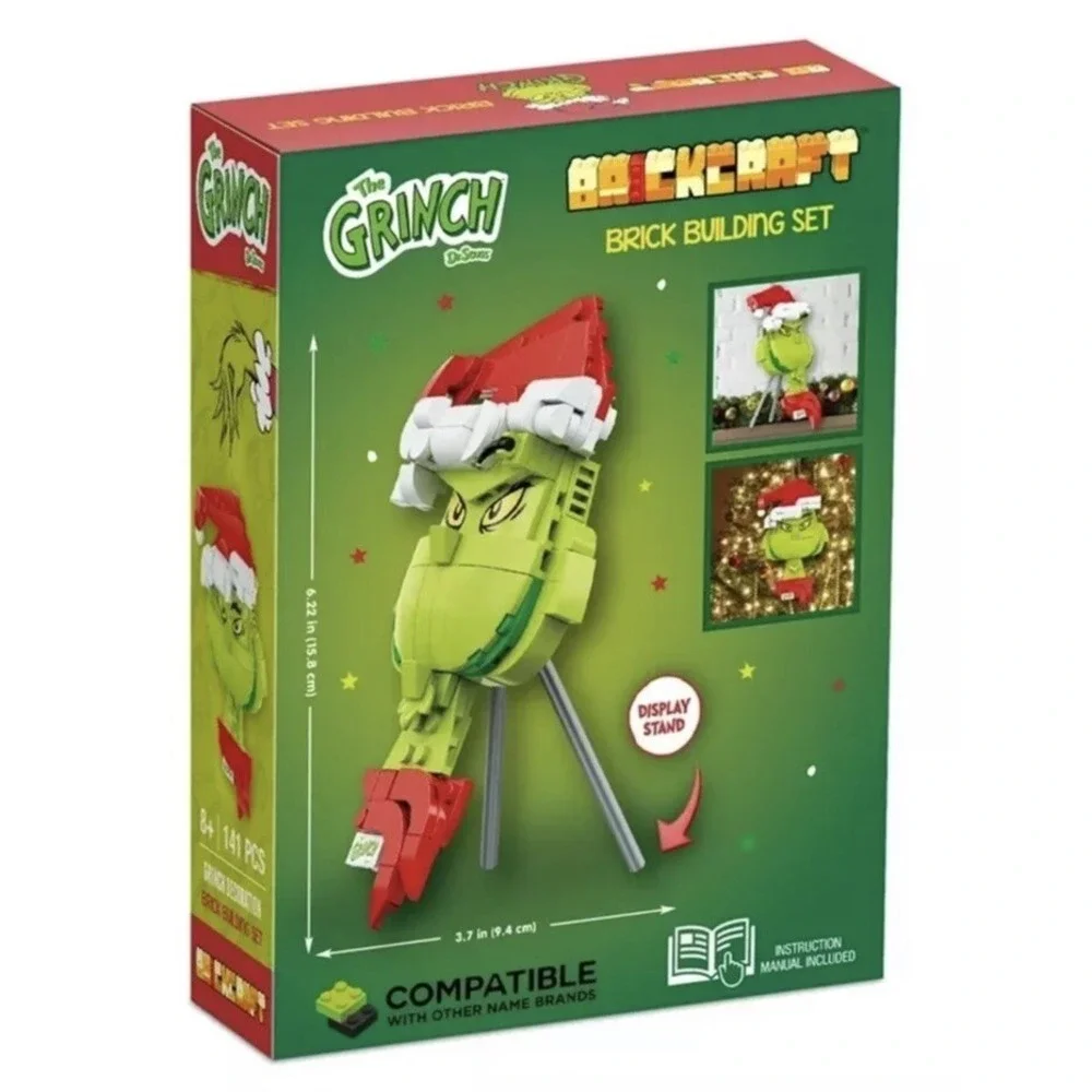 The Grinch Brick Building Set 141 Pieces BrickCraft Christmas‎ Decoration